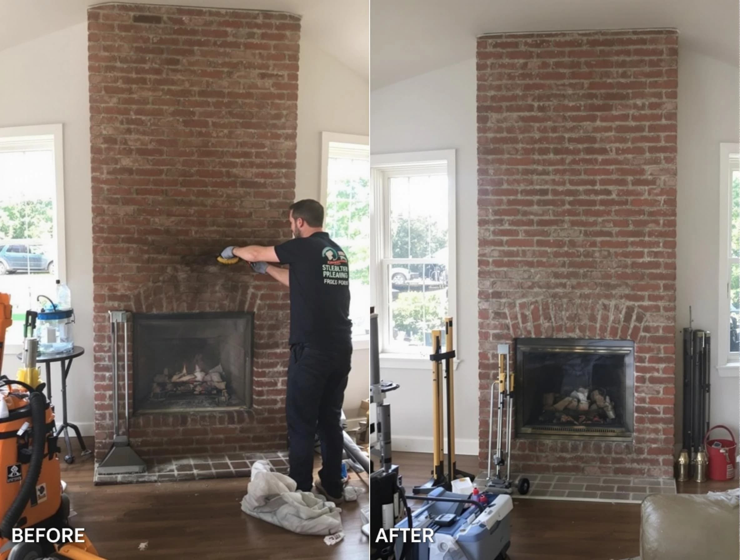 Finished chimney sweeping service by Louisville Chimney Sweep in Louisville, CO