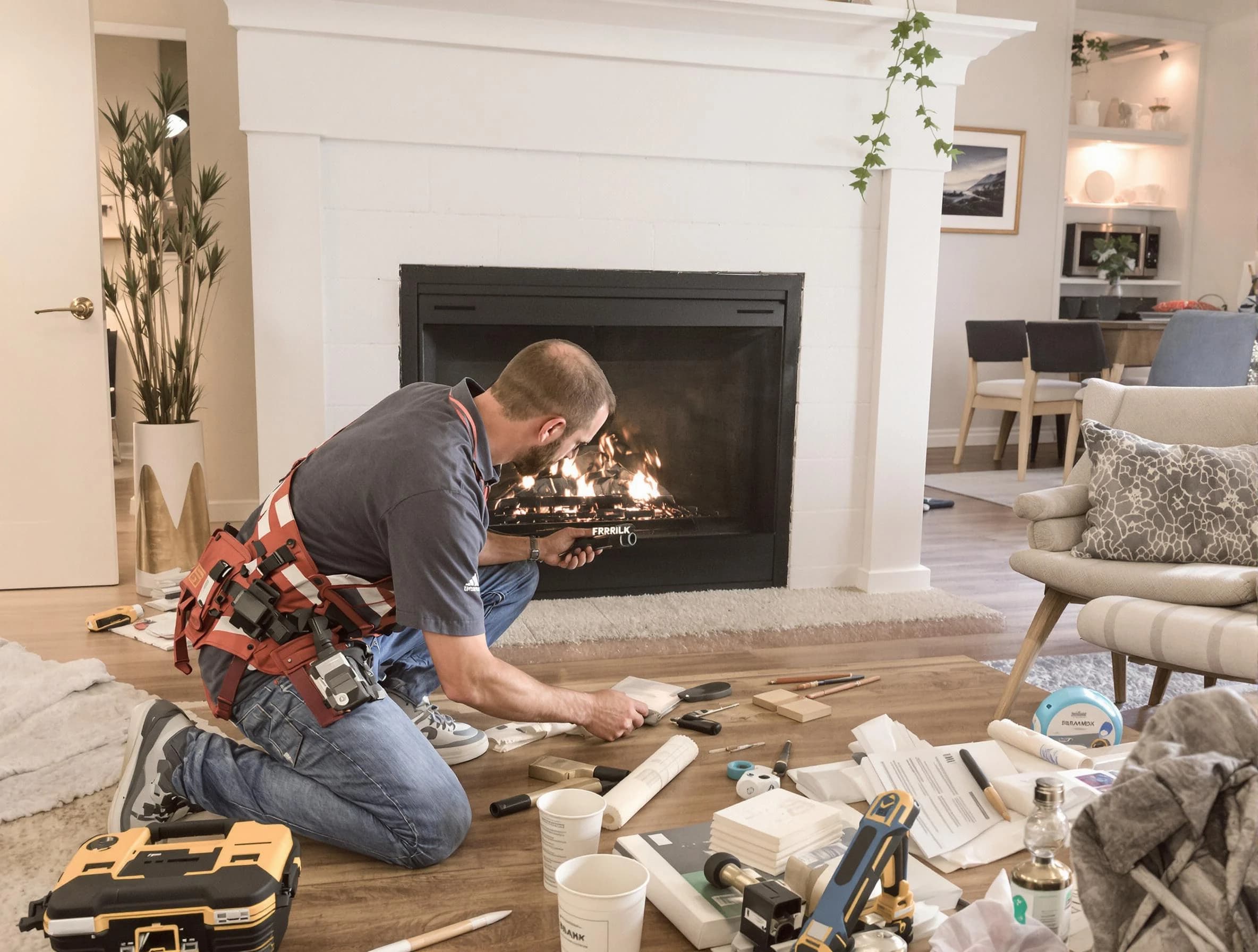 Louisville Chimney Sweep performing fireplace repair in Louisville, CO