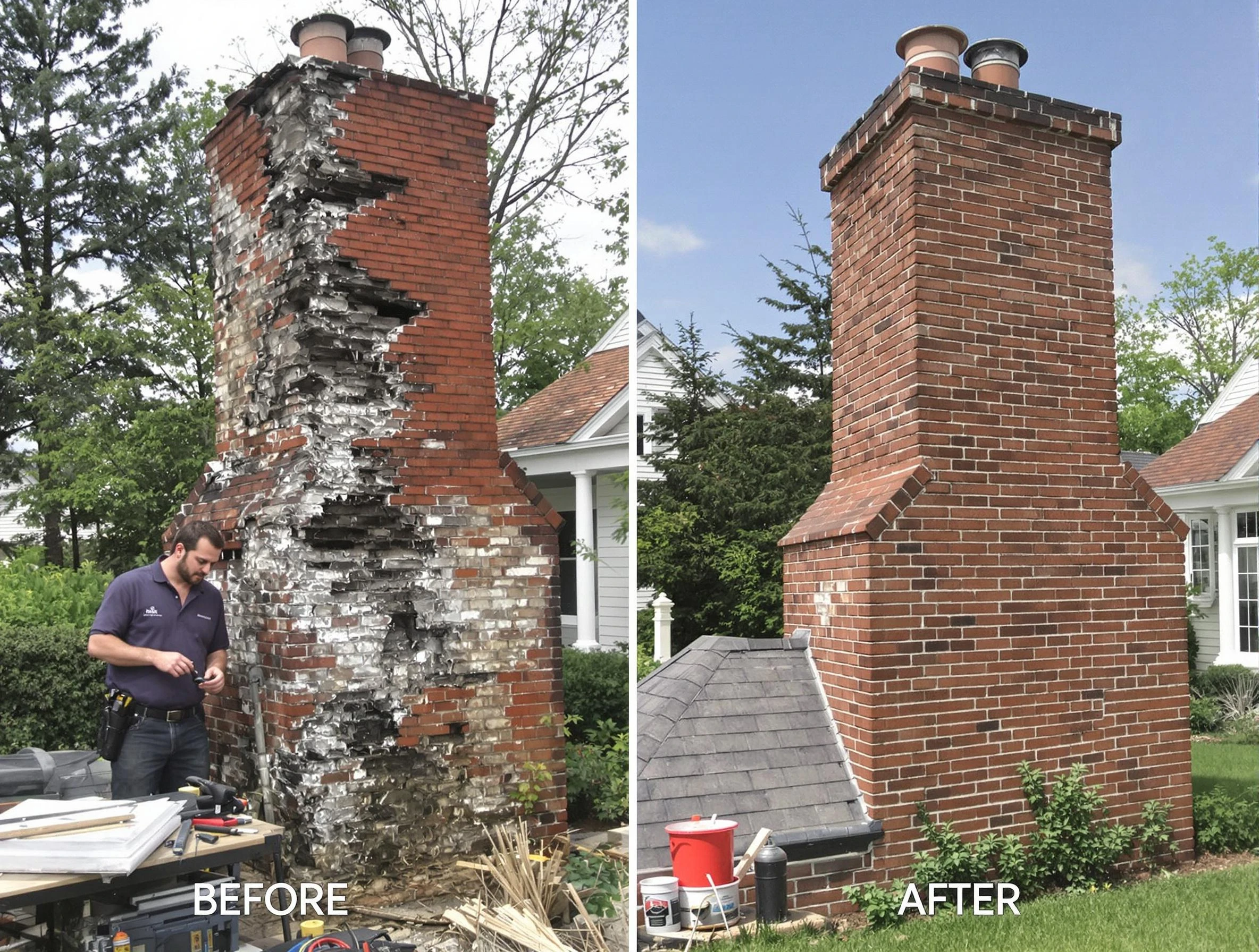 Louisville Chimney Sweep performing a full chimney restoration in Louisville, CO