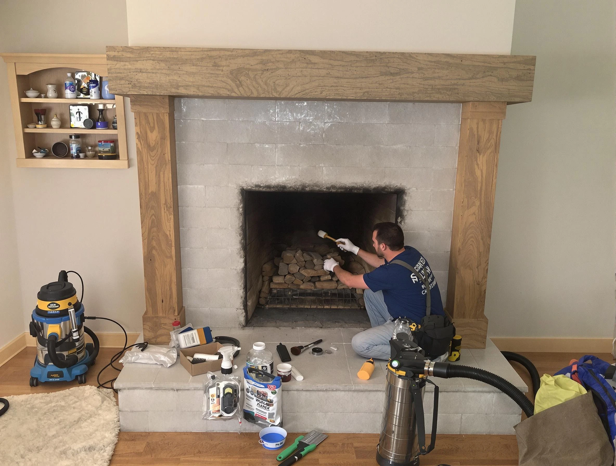 Detailed creosote removal process by Louisville Chimney Sweep in Louisville, CO