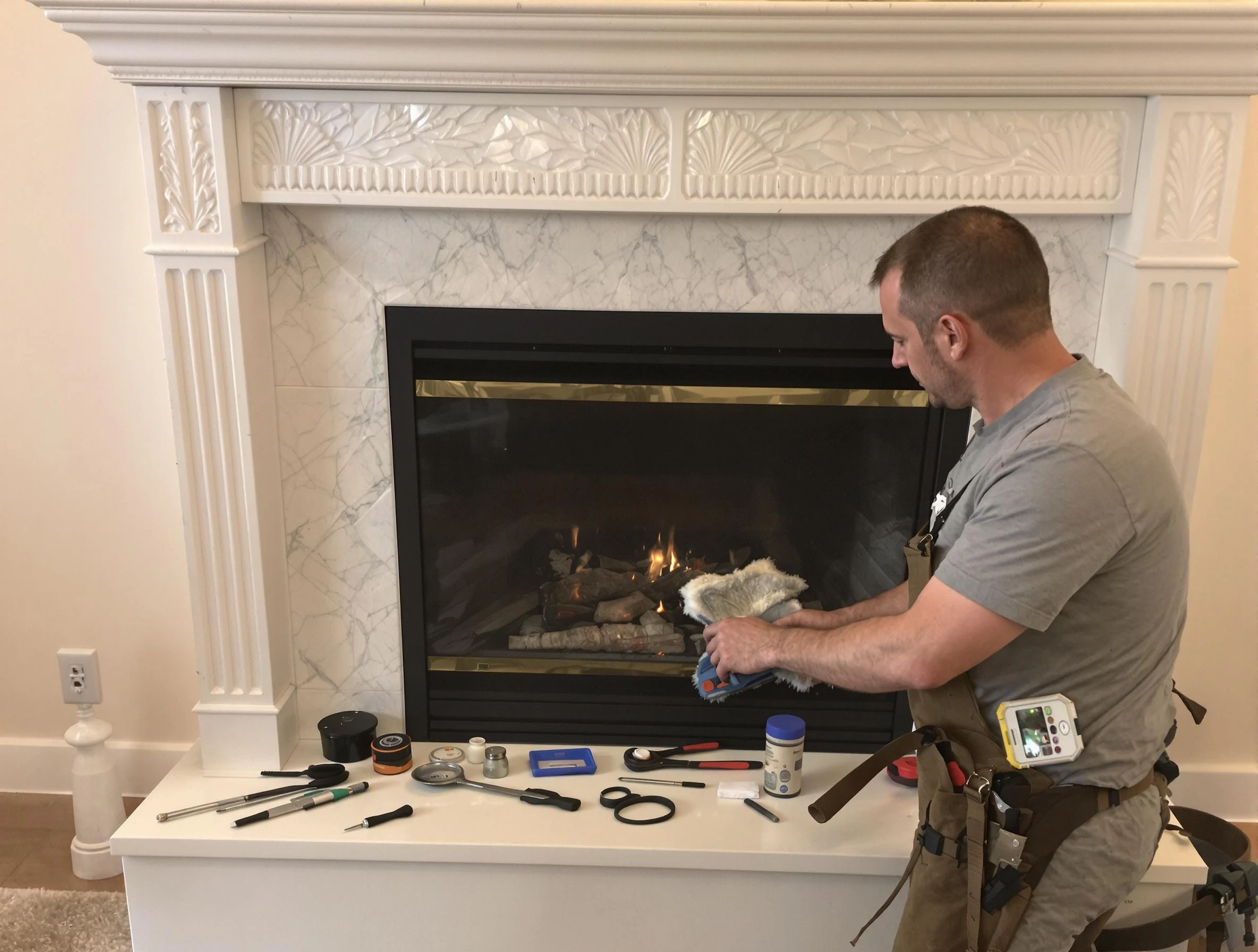 Louisville Chimney Sweep performing fireplace maintenance in Louisville, CO