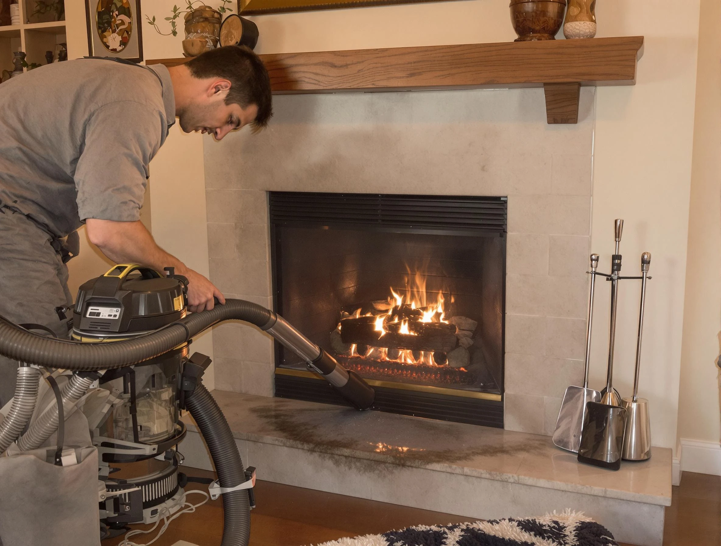 Routine fireplace upkeep by Louisville Chimney Sweep in Louisville, CO