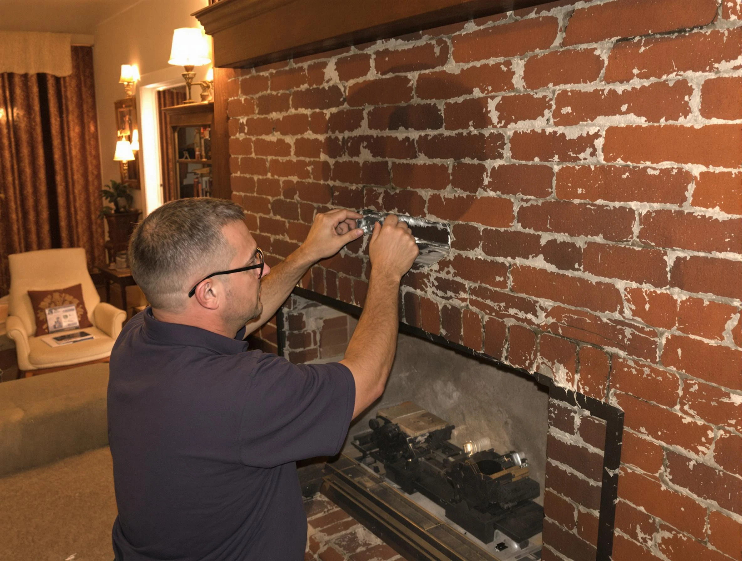 Louisville Chimney Sweep expert fixing a fireplace in Louisville, CO